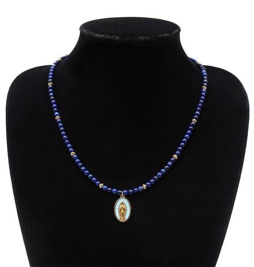 Lapis lazuli - Luchtsnoer van de Maagd Maria – Genade, Vrede, Antiek en Kunst, Antiek | Boeken en Bijbels