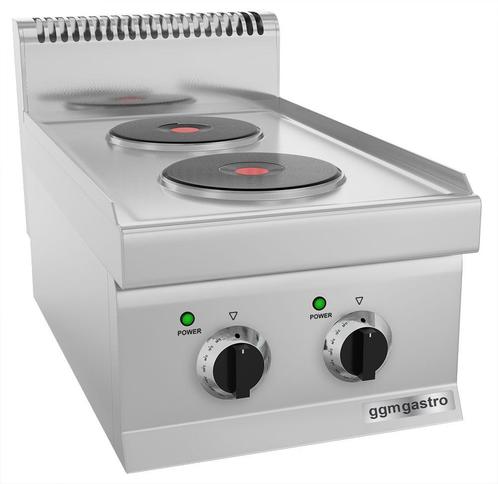 GGM Gastro | Elektrisch fornuis  - 4,6 kW - 2 ronde platen -, Witgoed en Apparatuur, Fornuizen, Inbouw, Verzenden