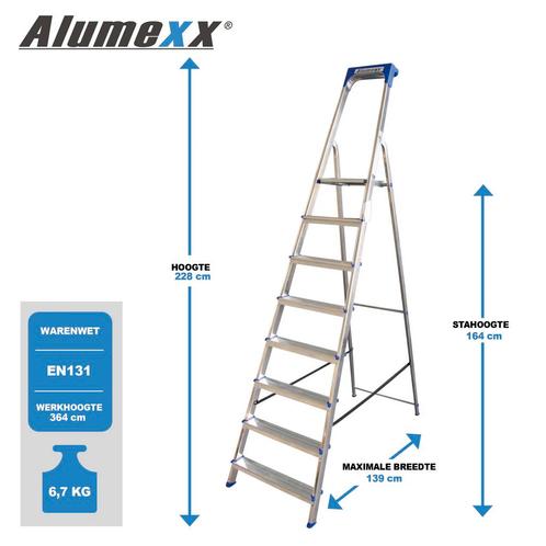 Alumexx ECO huishoudtrap, Doe-het-zelf en Verbouw, Ladders en Trappen, Nieuw, Verzenden