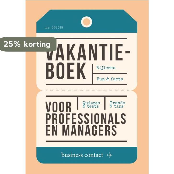 Vakantieboek voor professionals en managers 2019 . (Red.), Boeken, Hobby en Vrije tijd, Zo goed als nieuw, Verzenden