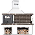 Buitenkeuken set bbq met houtoven (modern) - black..., Ophalen of Verzenden, Nieuw