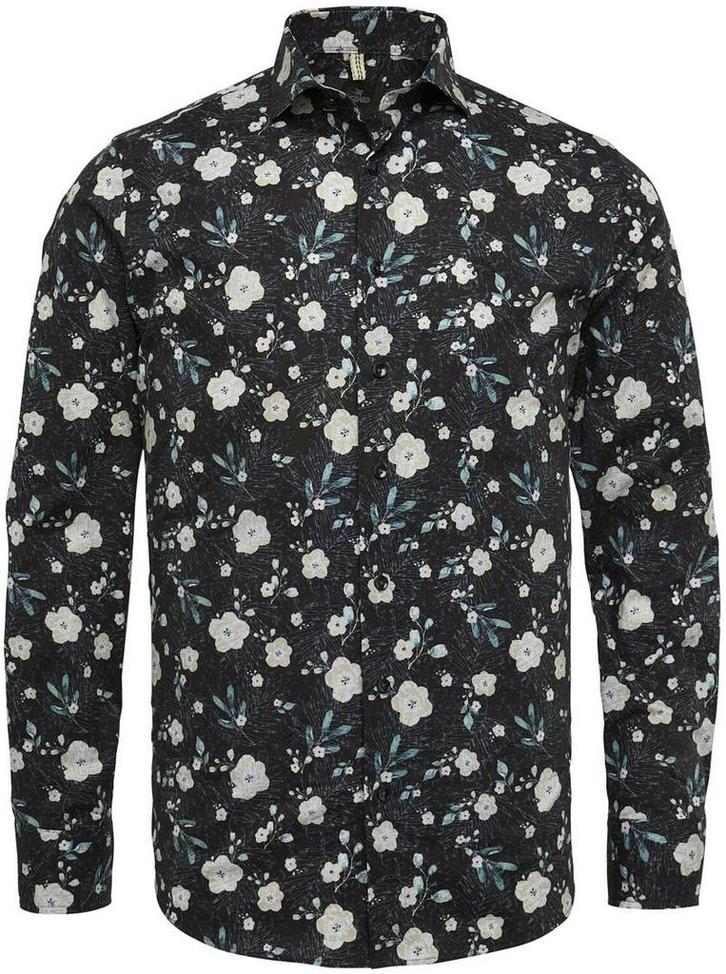 Vanguard Overhemd Bloemen Zwart maat 3XL Heren, Kleding | Heren, Overhemden, Zwart, Nieuw, Verzenden