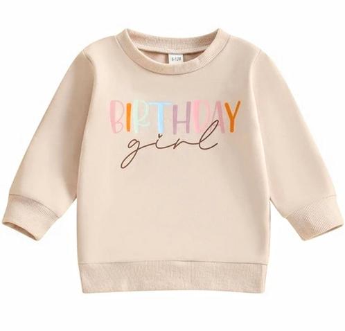 1e verjaardag sweater Birthday Girl, Kinderen en Baby's, Babykleding | Maat 80, Truitje of Vestje, Meisje, Nieuw, Verzenden