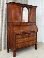 Cilinderbureau - Top bureau, schrijfkabinet - Eik, Mahonie -, Antiek en Kunst