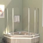 vidaXL Badwanden 2 st 104x130 cm gehard glas transparant, Verzenden, Nieuw