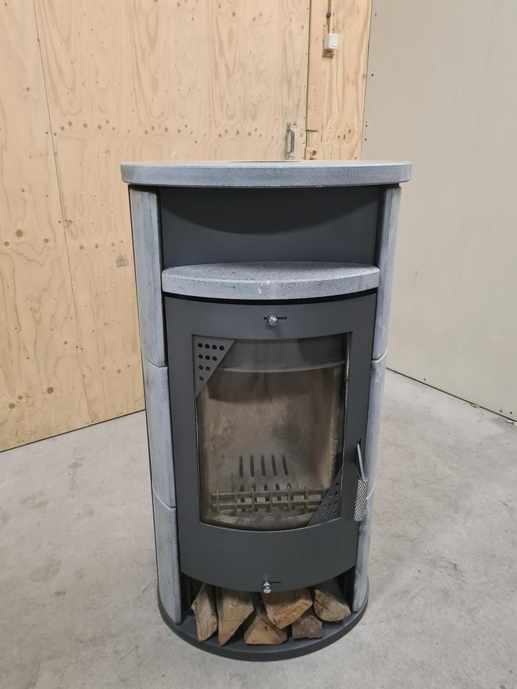 MOOIE SPEKSTEEN HOUTKACHEL MERK CAMINOS, Huis en Inrichting, Kachels, Houtkachel, Hout, Gebruikt, Vrijstaand, Ophalen