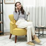 TRUUSK Moderne Gestoffeerde Armstoel - Met Lendenkussen - Ru, Verzenden, Nieuw