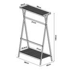 [en.casa] Bamboe kledingrek Horten 140x90x45 cm houtkleurig, Huis en Inrichting, Kasten | Kledingkasten, Verzenden, Nieuw