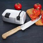 Messenslijper elektrisch - Aanzetstaal - Zilver - Gastronoma, Huis en Inrichting, Verzenden, Zo goed als nieuw