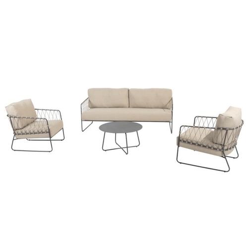 Prego stoel bank loungeset 4 delig rope taupe Taste 4SO, Tuin en Terras, Tuinsets en Loungesets, Nieuw, Ophalen of Verzenden