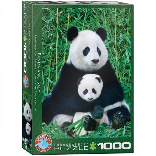 Panda & Baby Puzzel (1000 stukjes) | Eurographics - Puzzels, Hobby en Vrije tijd, Denksport en Puzzels, Nieuw, Verzenden