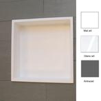 Inbouwnis Luca Sanitair 29.5x29.5x8 cm Polystone Antraciet, Ophalen of Verzenden, Nieuw, Bad