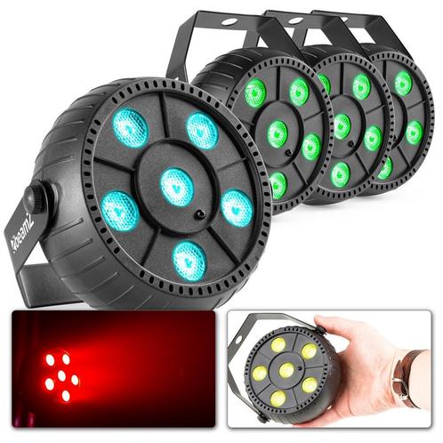 BeamZ set van 4 PLP10 RGB LED PARS met ingebouwde accu en 6x, Muziek en Instrumenten, Licht en Laser, Nieuw, Verzenden