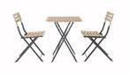 Bistro Balkonset 3-delige Tafel +2 Stoelen Acaciahout 100%, Tuin en Terras, Verzenden, Nieuw