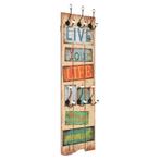 vidaXL Wandkapstok met 6 haken LIVE LIFE 120x40 cm, Verzenden, Nieuw