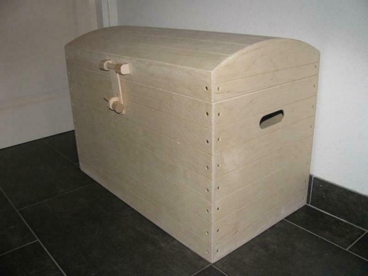 Houten Speelgoedkist Opbergkist Kist met Bol Deksel nr.4 XL, Kinderen en Baby's, Kinderkamer | Tafels en Stoelen, Nieuw, Ophalen of Verzenden