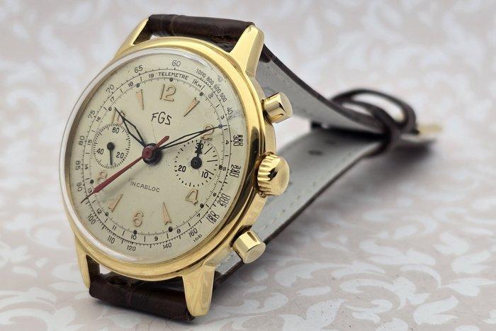 Chronographe Suisse - FGS - Cal. Landeron 48 - Zonder, Sieraden, Tassen en Uiterlijk, Horloges | Heren