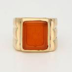 Ring - 18 karaat Geel goud - Carneool, Sieraden, Tassen en Uiterlijk, Ringen, Nieuw