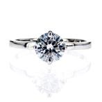 Zonder minimumprijs - Verlovingsring - 14 karaat Witgoud -, Sieraden, Tassen en Uiterlijk, Antieke sieraden