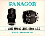 Panagor 1:1 Auto Macro Lens 55mm f/3.0 voor Minolta MD (Nieu, Verzenden, Nieuw