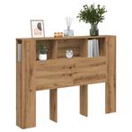 vidaXL Hoofdbordkast Artisan Eiken 140x18,5x102,5 cm Bewerkt, Verzenden, Nieuw, Bruin, Hout