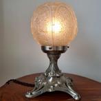 L. Vandamme - Tafellamp - verchroomd brons/koper. persglas