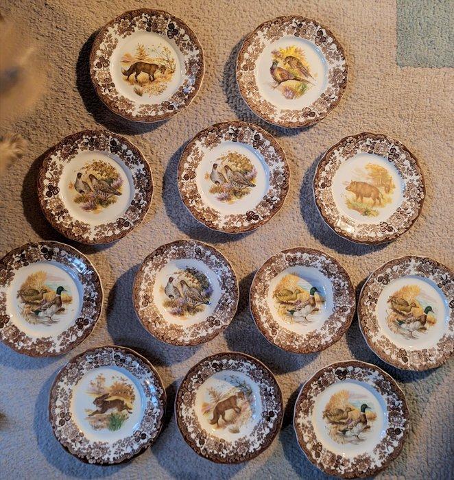 Royal Worcester - Bord (12) - Palissy game - Aardewerk -, Antiek en Kunst, Curiosa en Brocante