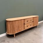 Tv-meubel Retro Chique - 200 cm breed - massief teakhout, Huis en Inrichting, Kasten | Televisiemeubels, 150 tot 200 cm, Teakhout
