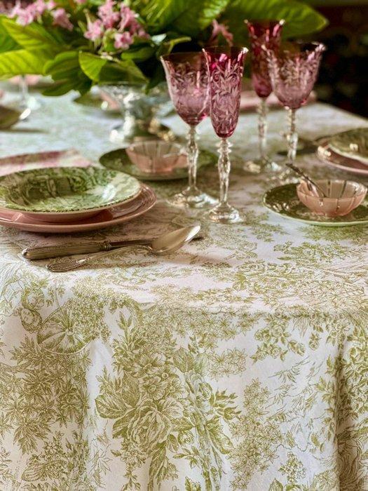 Tafellaken voor grote tafels, toile de Jouy 2,70 x 1,80 -, Antiek en Kunst, Antiek | Kleden en Textiel