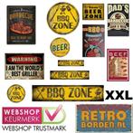 Cafe Pub Bord / Wand bord - BBQ Zone / Man Cave Barbeque, Nieuw