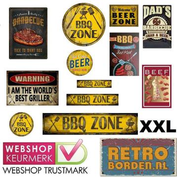 Cafe Pub Bord / Wand bord - BBQ Zone / Man Cave Barbeque beschikbaar voor biedingen