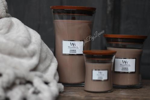 WoodWick Cashmere Large, Huis en Inrichting, Woonaccessoires | Kandelaars en Kaarsen, Nieuw, Ophalen of Verzenden