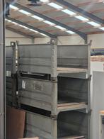 Stalen bak, open korte zijden, 151x74,5x115 cm, grijs,, Ophalen of Verzenden