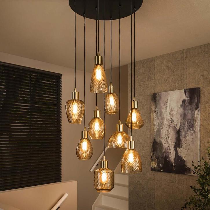 *WOONWINKEL* Design Hanglamp Van Glas, Huis en Inrichting, Lampen | Hanglampen, Nieuw, Verzenden