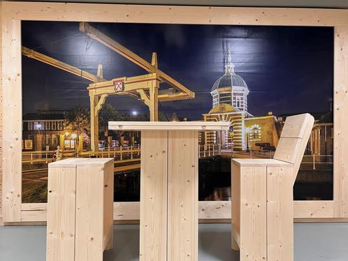 Steigerhouten Statafel – een Prachtige Bartafel, Huis en Inrichting, Tafels | Statafels, Nieuw, Ophalen of Verzenden