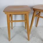 Kruk - Beuken - Twee vintage krukjes