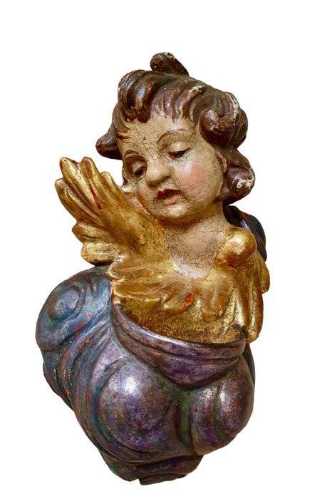 Beeldje - Antieke Wijwater - Putto - 24 cm - Lindehout, Antiek en Kunst, Kunst | Niet-Westerse kunst