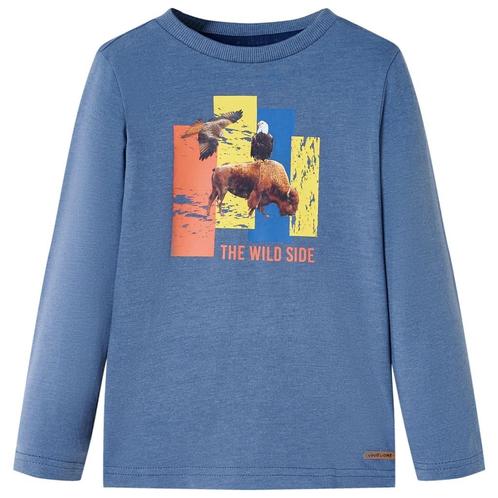 vidaXL Kindershirt met lange mouwen 128 gemêleerd blauw, Kinderen en Baby's, Kinderkleding | Overige, Nieuw, Verzenden