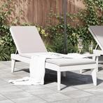vidaXL Ligbed 186x60x29 cm polypropeen wit, Tuin en Terras, Ligbedden, Verzenden, Nieuw