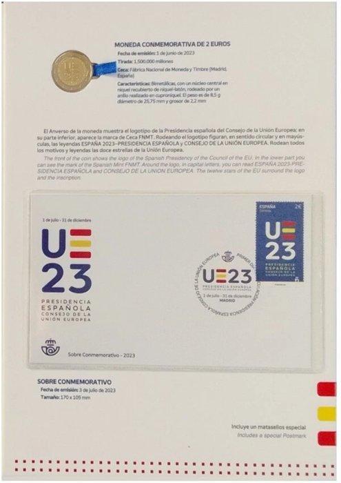 Spanje. 2 Euro 2023 Presidencia Espanola - Numisbrief +, Postzegels en Munten, Munten | Europa | Euromunten