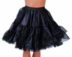 Petticoat kniehoogte zwart (Feestkleding dames)