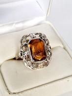 Zonder Minimumprijs - Ring Zilver Citrien, Sieraden, Tassen en Uiterlijk, Ringen, Nieuw