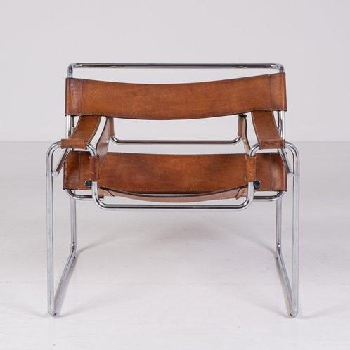 Gavina - Marcel Breuer - Fauteuil - Wassily Stoel - Leder,, Antiek en Kunst, Antiek | Meubels | Stoelen en Banken