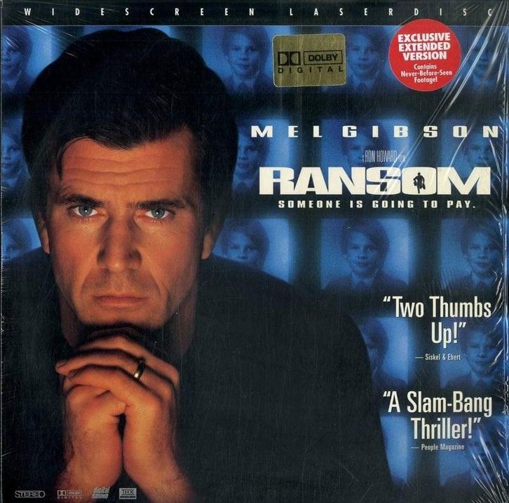 Ransom (1996) (Uncut) CLV THX Laserdisc (Op voorraad (A-Z)), Verzamelen, Film en Tv, Nieuw, Ophalen of Verzenden