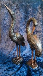 sculptuur, pair of bronze flamingos - 40 cm - Brons, Antiek en Kunst, Curiosa en Brocante