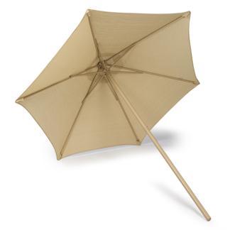 Parasol | Gardalux | Ø 210 cm (Beige, Rond), Tuin en Terras, Parasols, Nieuw, Verzenden