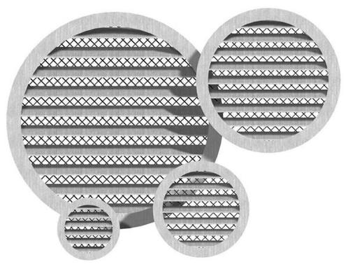 Rond buitenluchtrooster aluminium Ø 100mm met grofmazig gaas, Doe-het-zelf en Verbouw, Ventilatie en Afzuiging, Nieuw, Verzenden
