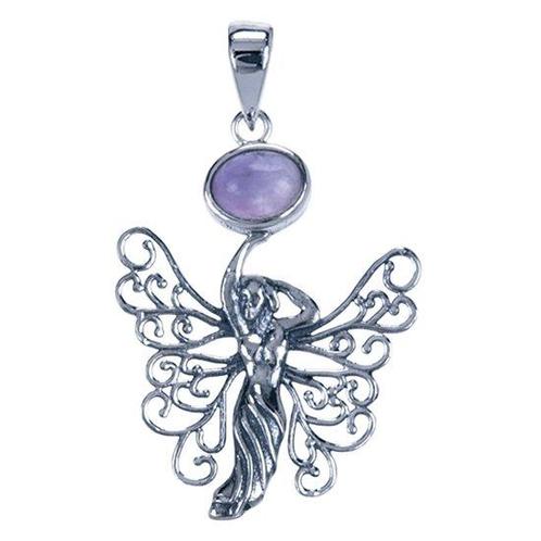 Zilveren Elfje met amethyst ketting hanger, Sieraden, Tassen en Uiterlijk, Kettinghangers, Verzenden