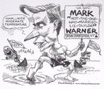 Pentekening Amerika - Mark Warner voor president, Verzenden