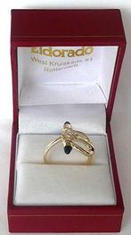 Ring - 14 karaat Geel goud - 0.12ct. tw. Diamant, Sieraden, Tassen en Uiterlijk, Ringen, Nieuw